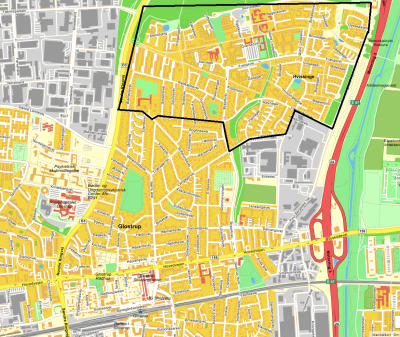 Kort over indsamling af trådstativ i Hvissinge